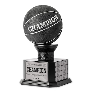 15" Perpetual Basketball Trophy – Black Basketball | Basketball Award, Basketball League, Trophy, Sports, Court, Hoop, MVP