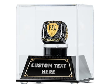 Custom Championship Ring Display Case: Personalized Award Plaque