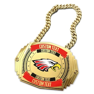 Your School Logo Custom Turnover Chain 5lb | Turnover Chain, Football, Baseball, Soccer, Sports Chain, Neck chain, Custom Chain