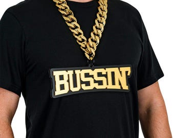 Bussin' Black and Gold Acrylic Chromatic Turnover Chain
