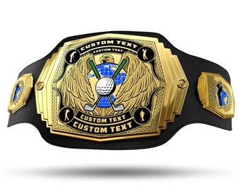 Golf  Champion 6lb Custom Belt | Golf Clubs, Golf Trophy, Custom Golf Trophy, Putting Green, Sticks, Sports, Custom Belt, Golfing