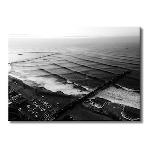 Seal Beach Art, Pacific Pyramids - Metal Wall Art - Seal Beach California Art - Ocean Waves Sea Art Surfing Art Seal Beach Art | WallSmack