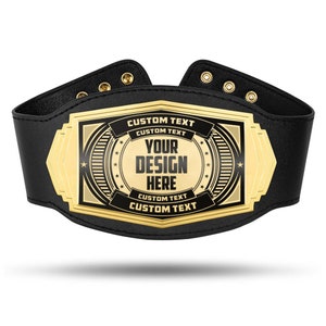 Mini Custom Championship Belt - 1lb Title Belt | Award for Football, Basketball, Wrestling, Top Sales, Baseball, Golf, Recognition Gift