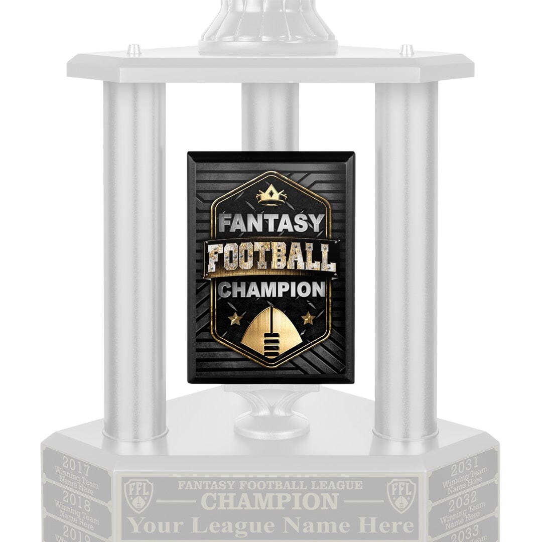 Fantasy Football Trophy Plaque | Champion Plaque, FFL Perpetual Trophy, League Trophy, Football, Winner Award, Sports, MVP