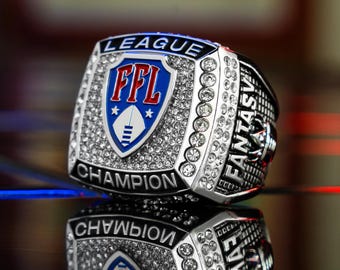 FFL Stunna Ring | Fantasy Champion , League Winner Award, Man Cave, Bling Ring, Fantasy Football Award