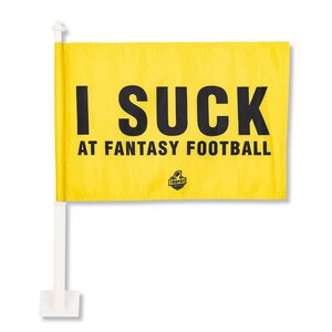 I Suck At Fantasy Football Car Flag | Embarrassing FFL Punishment,  League Loser Award, Bad Season Gift