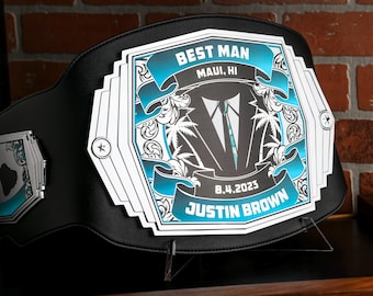 Custom Championship Belt, 6lb Regal Design, Personalized, Perfect for Awards, Sports Events, Celebrations, Durable Material