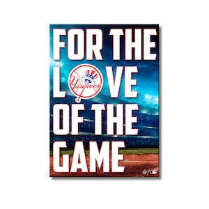 MLB New York Yankees Kunst Kunst Aus Liebe zum Spiel -Benutzerdefinierte Metallwandkunst- MLB New York Yankees Kunst NY Yankees Baseball Kunst | WallSmack