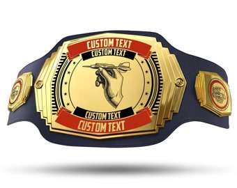 Darts 6lb Custom Championship Belt | Games, Bar Games, Dart Board, Custom Trophy, Award, Custom Belt, Darts