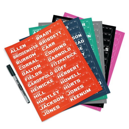 2023 Fantasy Football Draft Board Fantasy Football Draft Board Kit 12