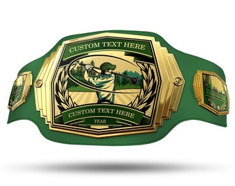 Golf Swing 6lb Customizable Championship Belt | Golf Champ , Custom Golf Trophy, Putting Green, Sports, Custom Belt, Golfing, Golf Clubs
