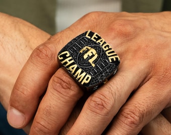 Fantasy Football Elite Championship Ring - Black/Gold