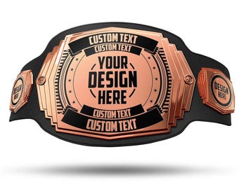 Ultimate Rose Gold Champion 6lb Belt | Personalized Championship, Sports, Sales, Award, Trophy, Wrestling Belt