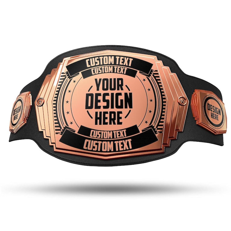 Custom Championship Belt, 6lb Heavyweight Title, Personalized Award for Sports, Fantasy League, Office, Unique Gift Rose Gold
