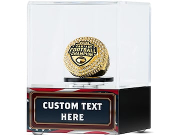 Design Your Own Championship Ring Spinning Display Case | Acrylic Case for Football, Baseball, Hockey, Basketball, Golf, Top Sales Ring