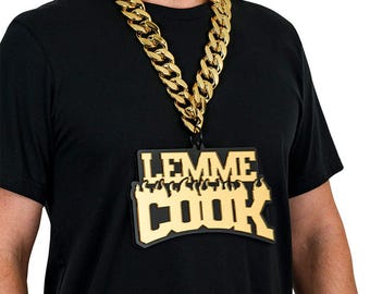 Lemme Cook Black and Gold Acrylic Chromatic Turnover Chain