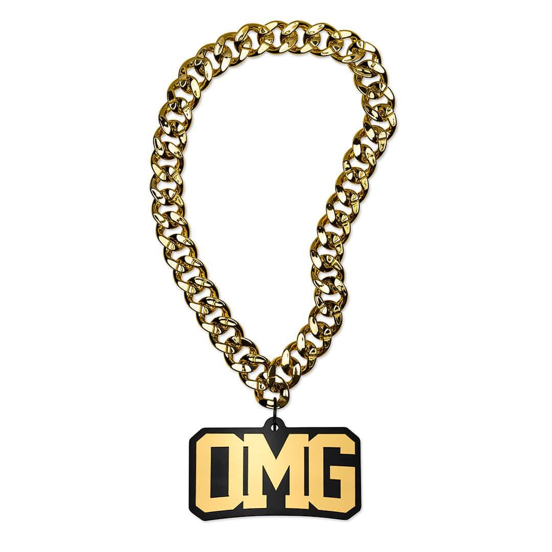Jumbo OMG Black and Gold Turnover Chain Necklace - Etsy