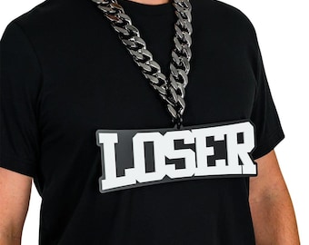 Ultimate Loser Black and White Acrylic Turnover Chain