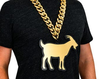 The GOAT Black and Gold Acrylic Turnover Chain