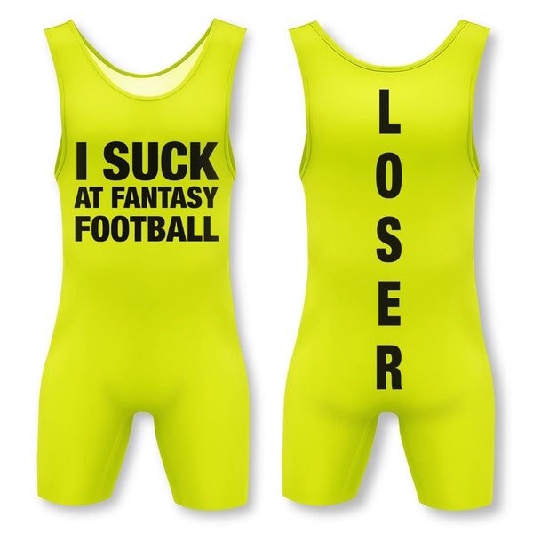 Fantasy Football Loser Singlet | Embarrassing FFL Punishment, League Loser Award Leotard
