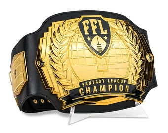 Acrylic Championship Belt Display Stand | Boxing, Wrestling, Fantasy Football, Universal Belt Holder, Custom Belt