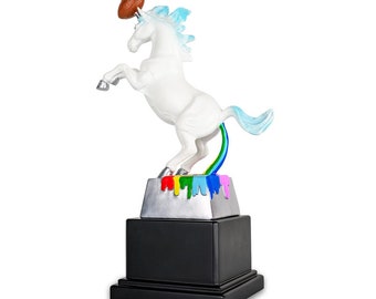 Unismack Unicorn Fantasy Football Trophy Topper: Perpetual League Award