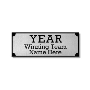 Engraved Name Plate - Silver/Black | Engravings, Trophy, Custom Awards, Custom Trophy, Sports, Custom Wrestling Belt, Perpetual Trophy