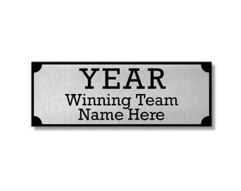 Engraved Name Plate: Custom Trophy Plate, Fantasy Football Awards