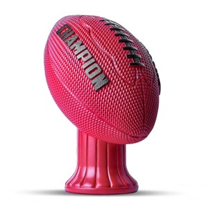 Red Football Topper Trophy | Football Champion Trophy, FFL Award Winner, Sports, Replica Trophy, Flag Football, Youth Sports