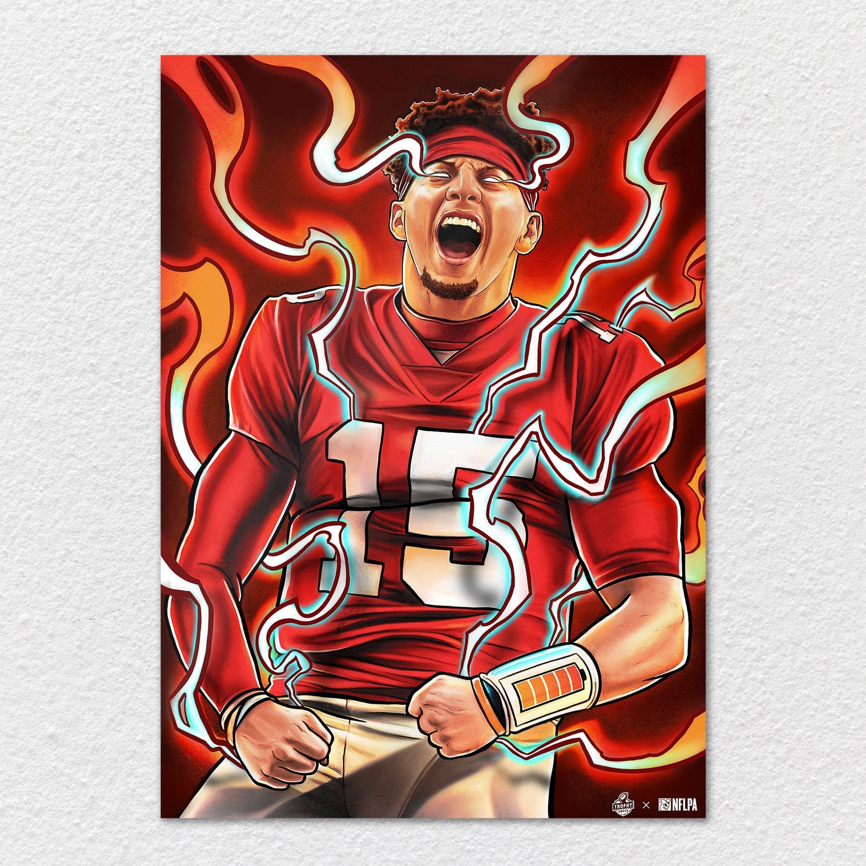 Patrick Mahomes Art metal Wall Art NFLPA Patrick Mahomes Art Football