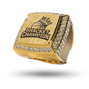 College Basketball Bracket Champion Ring | Sports, Exclusive Commemorative Ring, Basketball Ring