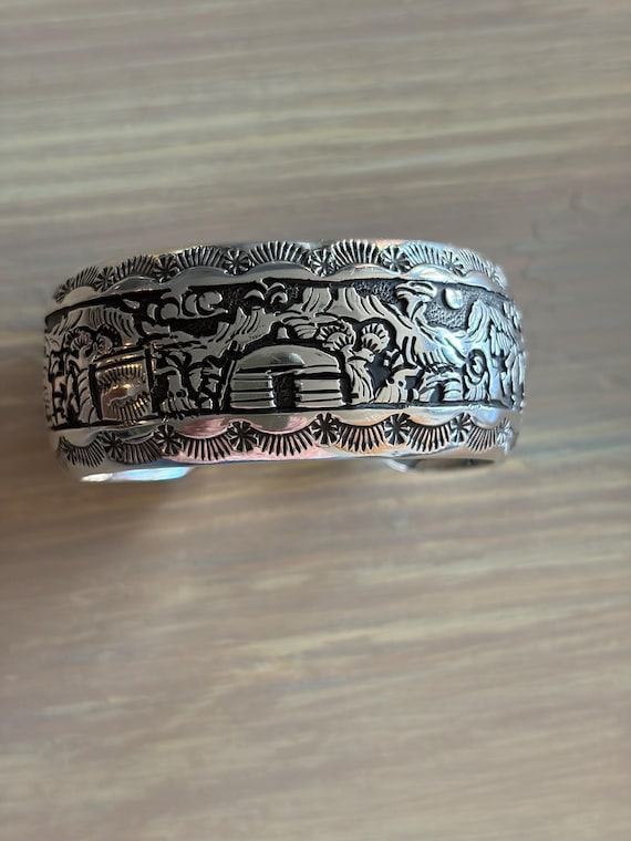 Vintage Navajo Storyteller Cuff Bracelet