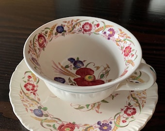 Vintage Wedgwood “Cornflower” Teacup and Saucer