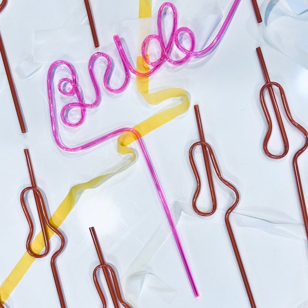 Bachelorette Straws | Bachelorette Party Decorations | Party Favors | Bride To Be | Funny Bridesmaids Gifts Gay Pride|Bachelorette Gift/Kits