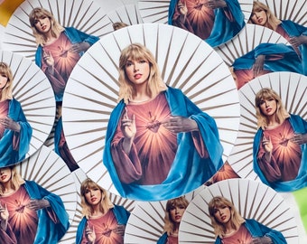 Swift Inspired Jesus Sticker, By the Eras Sticker, Holy Swift Eras Inspired Vinyl Sticker, 3" laptop sticker