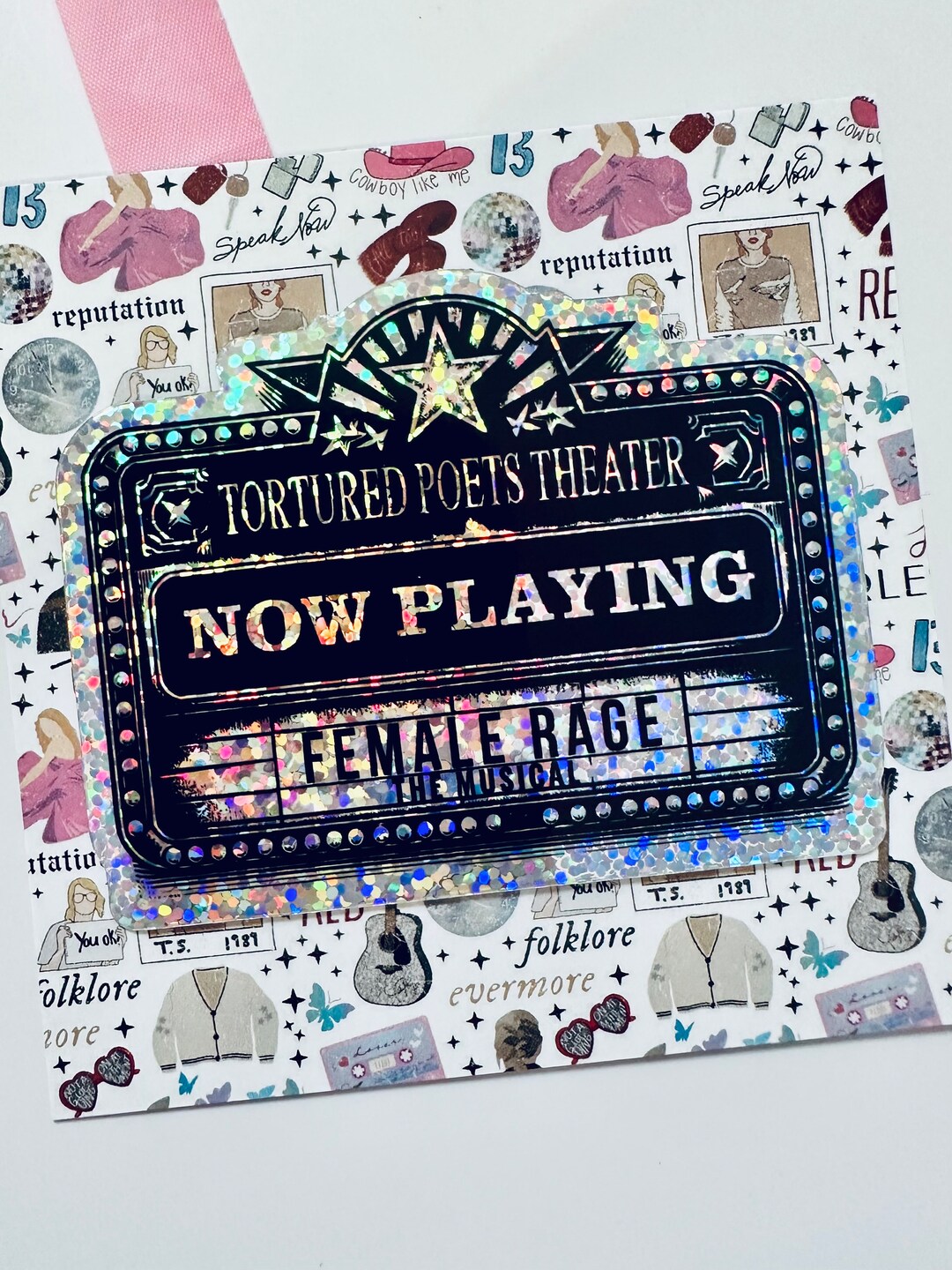 TTPD Inspired Eras Tour Sticker, Tortured Poets Theater Now Playing ...