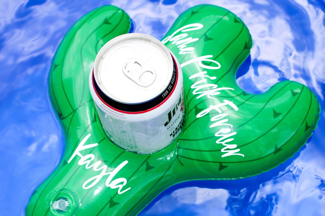 PERSONALIZED Inflatable Drink Float Cactus Drink Holder Etsy
