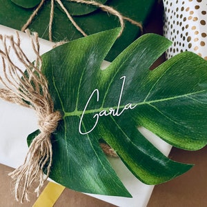 Monstera Leaf Name/Gift Tags for Bridal, Bachelorette, Wedding, Birthday, heck any gift giving occasion....