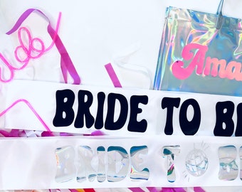 Retro Bride to Be Party Sash | Bachelorette Party | Gift for Bride | Bride-to-Be | Bridal Shower Gift | Disco Party Sash | Last Disco