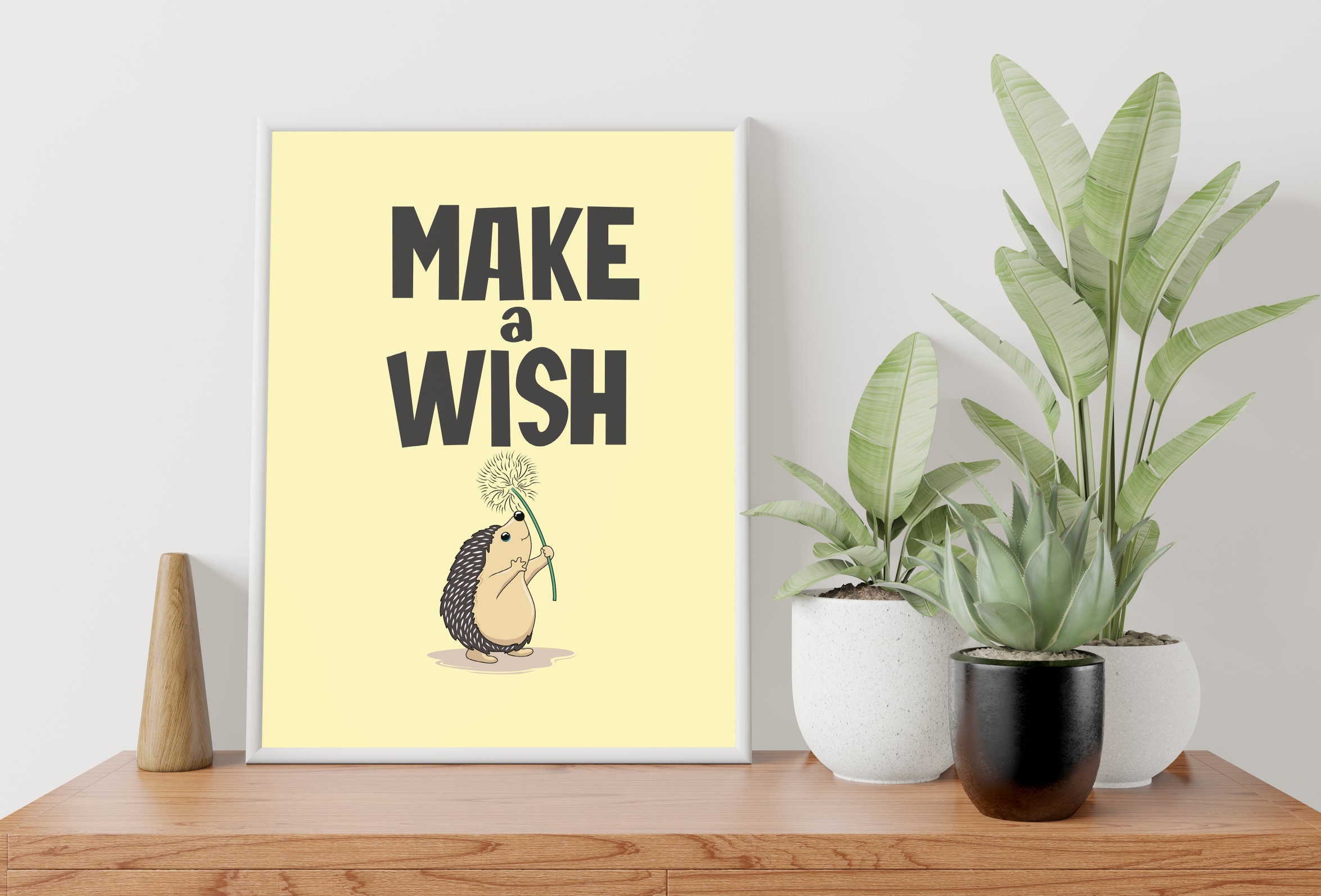 Make A Wish Wall Art Motivational Poster Inspirational Etsy