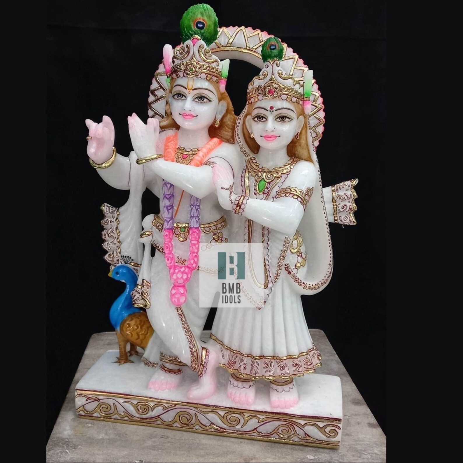 Marble Radha Krishna Statue Marble Radha Krishna Murti for Etsy