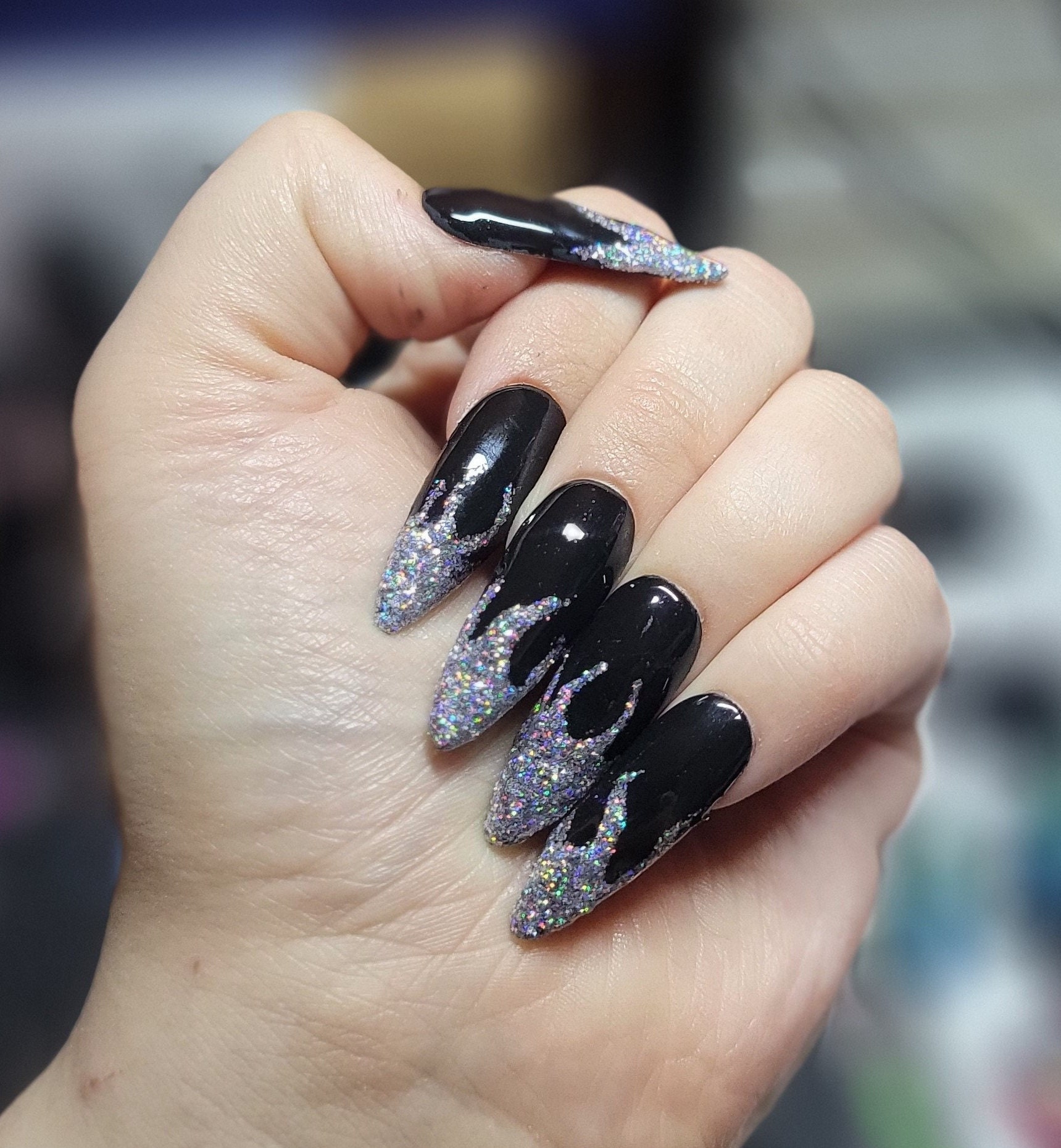 Rhinestone Cowboy | Full Nail Kit | High-Quality Fake Nails | Stick On Nails | False Nails | Custom Handmade Nails | Press-on Nails