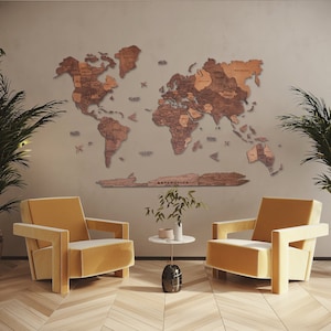 3D Wood Wall Art World Map World Map Wall Art Map Art Push Pin Map Travel Map World Map Push Pin Map Gift Classic Engraved Map Wall Decor