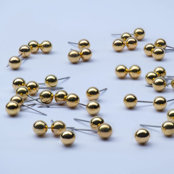 ROUND PUSH PINS for Travel Maps, Round Push Pins For World Map, A Set of - 50 pcs