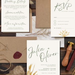 Pacchetto di inviti per matrimonio in stile country / Matrimonio in fattoria / Invito con balle di fieno / Matrimonio modificabile / Invito per matrimonio rustico in stile country
