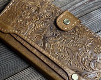Vintage Leather Wallet Case for iPhone: Book Style, Card Slots