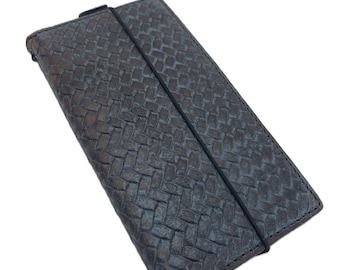 Genuine Leather iPhone Wallet Case: Vintage Book Style, Card Slots