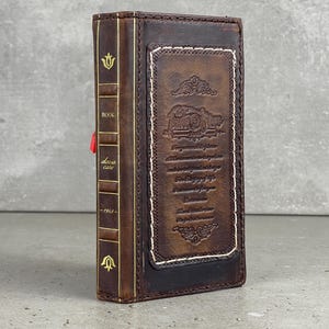 Genuine Leather fo OnePlus 12 12R Case Wallet Handmade Wireless Luxury Hand sewing Art Davidov