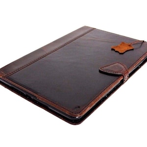 Custodia in vera pelle naturale per Apple iPad Pro 11 13 2024 10.9 Air 4 5 2020-2022 6 2024 A2589 A2591 A2324 A2072 con slot per carte di credito magnetiche
