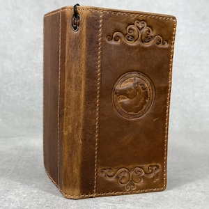 Custodia in vera pelle fatta a mano per Google Pixel 3 4 5 5G 4G 6 7 8 9 PRO Fold XL, portafoglio con scomparti per carte di credito, motivo: albero dell'amore, arte di lusso